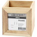 Stiftebeh�lter aus Holz, 1 St�ck , Gr��e 10x10x10 cm, Ausschnitt 6,2x6,2 cm