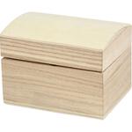 Schatzkiste aus Holz, 1 St�ck, 8x6x4,5 cm