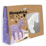 NEU Decopatch Mini-Set Bastelpackung, Pferd, lila, 4,5 x 19 x 13,5 cm