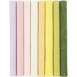 Floristen-Krepppapier, 25x60 cm, Extrastark, 105 g, Pastellfarben, 8 Rollen