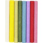 Floristen-Krepppapier, 25x60 cm, Extrastark, 105 g, Standard-Farben, 8 Rollen