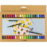 Textil-Marker / Stoffmalstifte, Doppelspitze, Standardfarben 20 Stifte