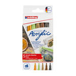 NEU Edding 5300 Acrylmarker Fein Natur, feine Spitze 1-2 mm, Acrylmalstifte zum Malen auf Leinwand, Holz, Stein etc., 5er-Set