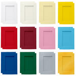 Passepartoutkarten & Umschl�ge, rechteckig, 5 St�ck - Verschiedene Farben