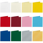 Doppelkarten & Umschl�ge quadratisch, 5 St�ck - Verschiedene Farben