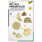 Prgefolie, 3 Bogen, 19x30cm, gold