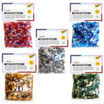 NEU Kunstharz Mosaiksteine Glitter-Mix, 45g, 5x5mm, 700 Stck - Verschiedene Farben