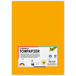 Tonpapier, 100 Bogen, 130 g/qm, DIN A4, Dunkelgelb