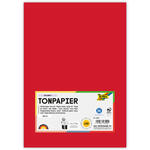 Tonpapier, 100 Bogen, 130 g/qm, DIN A4, Hochrot