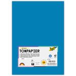 Tonpapier, 100 Bogen, 130 g/qm, DIN A4, Mittelblau