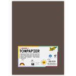 Tonpapier, 100 Bogen, 130 g/qm, DIN A4, Dunkelbraun