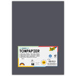 Tonpapier, 100 Bogen, 130 g/qm, DIN A4, Anthrazit