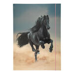 Sammelmappe mit Gummiband, A3, 1 Mappe, BASIC BLACK HORSE / Pferd
