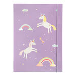 Sammelmappe mit Gummiband, A3, 1 Mappe, HOTFOIL MAGIC UNICORNS / Einh�rner