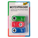 3er-Set Motivpr�ger Kleeblatt, Rose, Ahornblatt