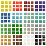 NEU Mosaiksteine aus Glas, quadratisch, 10x10x2 mm, 100 g - Verschiedene Farben