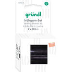 Nhgarn-Set Polyester, 2 x 500 m, schwarz