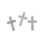 Streuteile: Kreuz, silber, ca. 3 cm, 6 Stck
