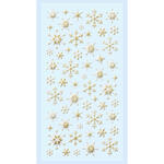 NEU SOFTY 3-D Sticker / Aufkleber, Eiskristall / Schneeflocke, gold, 1 Bogen