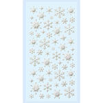 NEU SOFTY 3-D Sticker / Aufkleber, Eiskristall / Schneeflocke, silber, 1 Bogen