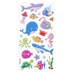 NEU SOFTY 3-D Sticker / Aufkleber, Meerestiere III / Fische, 1 Bogen