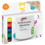 KREUL Porcelain Marker medium, 2-4 mm, Junior 5er Set
