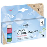 NEU Chalky Kreide-Marker-Set Fensterdeko, 4 St�ck