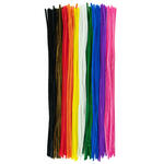 Gro�pack Chenilledraht / Pfeifenputzer / Biegepl�sch, 6mm x 50cm, 100Stk. Bunt