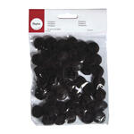 Rayher Pompons, 20 mm, 50 Stck, schwarz