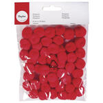 Rayher Pompons, 20 mm, 50 Stck, rot