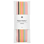 Webband Multi Streifen, 100% Polyester, 25 mm x 3 m - Verschiedene Farben