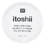 Elastischer Perlonfaden transparent, 1 mm x 3 m