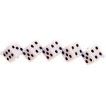 Kunststoff-Perlen Itoshii, Wrfel, 6 x 6 x 6 mm, 96 Stk, Classic Wei