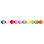 Kunststoff-Perlen, Itoshii, gestreift, rund, 6 mm, 65 Stk, Bunt