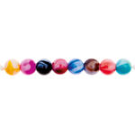 Kunststoff-Perlen, Itoshii, rund, 8 mm, 48 Stk, Tie-dye Farbmix