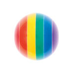 Kunststoff-Perle, Itoshii, rund, gestreift, 18 mm, 1 Stk, Regenbogen
