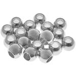 Metall Groloch-Perlen, Itoshii Ponii, Perle, 9 x 7 mm, 20 Stk, Silber