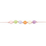 Kunststoff-Perlen, Mix rund, 7 x 4 mm, 165 Stk, Pastell