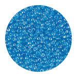 Rocailles-Perlen, 3,1 mm, 14 g, Trkis Irisierend