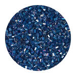 Rocailles-Perlen 2Cut, 2 mm, 14 g, Trkis mit Silbereinzug