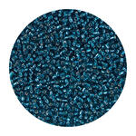 Rocailles-Perlen, 2 mm, 14 g, Petrol mit Silbereinzug