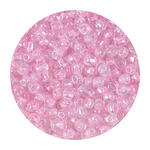 Rocailles-Perlen, 4 mm, 14 g, Rosa Transparent