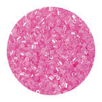 Rocailles-Perlen 2Cut, 2 mm, 14 g, Pink Transparent