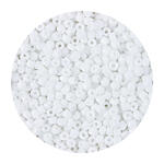Rocailles-Perlen, 3,1 mm, 14 g, Wei Opak