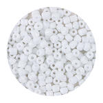 Rocailles-Perlen, 4 mm, 14 g, Wei Opak