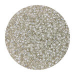 Rocailles-Perlen, 2 mm, 14 g, Transparent mit Silbereinzug