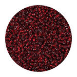 Rocailles-Perlen, 2 mm, 14 g, Rot mit Silbereinzug
