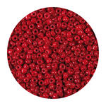 Rocailles-Perlen, 3,1 mm, 14 g, Rot Opak