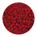 Rocailles-Perlen, 4 mm, 14 g, Rot Opak