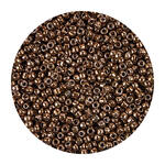 Rocailles-Perlen, 4 mm, 14 g, Kupfer Metallic